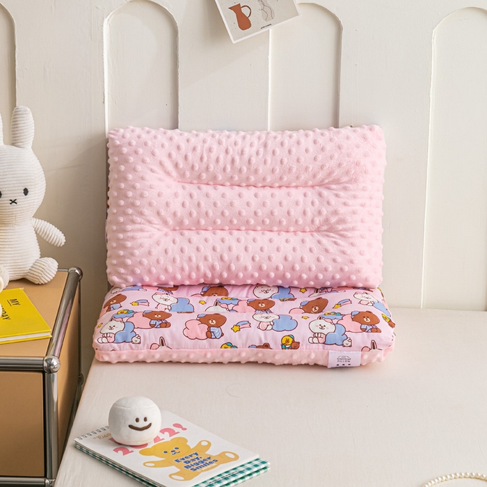 91家纺网 家纺一手货源 找家纺 可思家纺 2024新款儿童全棉豆豆枕枕头枕芯 安睡小熊40*60cm一只