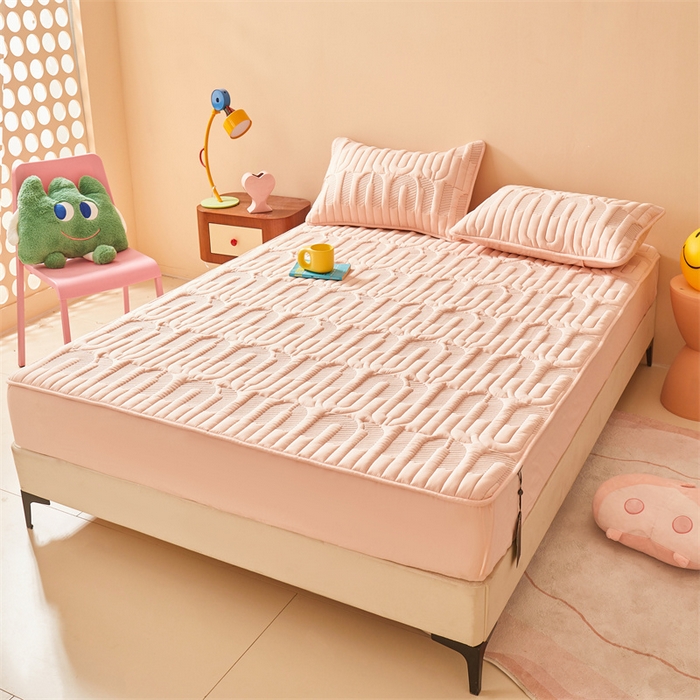 91家纺网 家纺一手货源 找家纺 3C 2024新款miumiu全棉水洗棉床笠 香妃玉