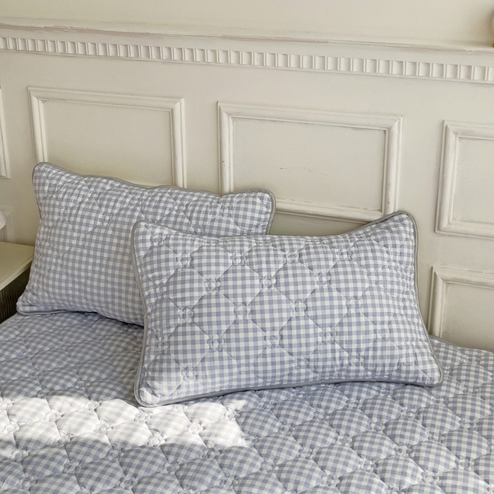 91家纺网 家纺一手货源 找家纺 纽缦家纺 2024云朵棉加厚加棉床垫 小蓝格