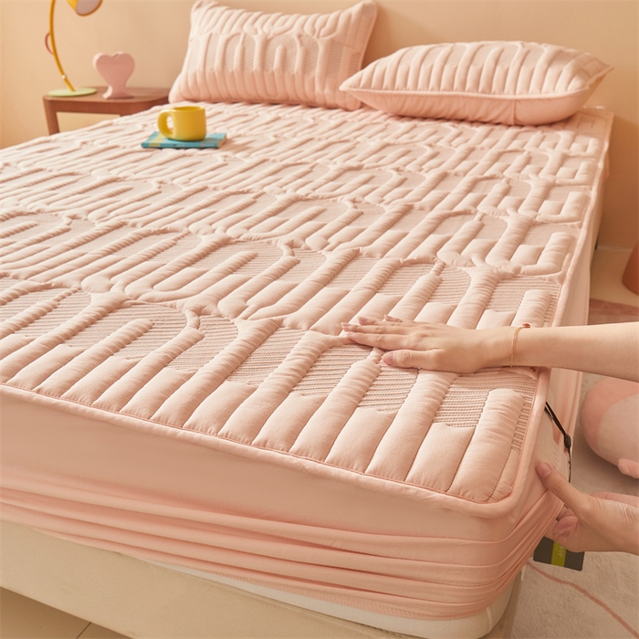 91家纺网 家纺一手货源 找家纺 3C 2024新款miumiu全棉水洗棉床笠 香妃玉