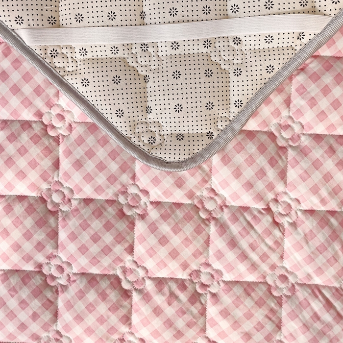 91家纺网 家纺一手货源 找家纺 纽缦家纺 2024云朵棉加厚加棉床垫 小粉格