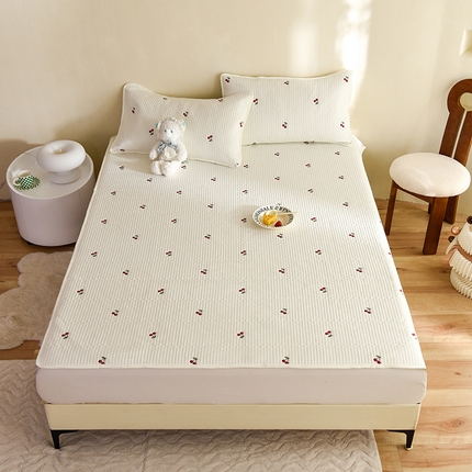 91家纺网 家纺一手货源 找家纺 （总）美达家纺2025新品纯色刺绣水洗棉夹棉床垫