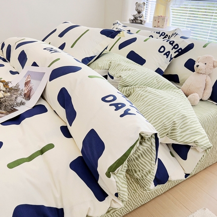 锦罗绣 2024新款13372印花全棉四件套 快乐日常