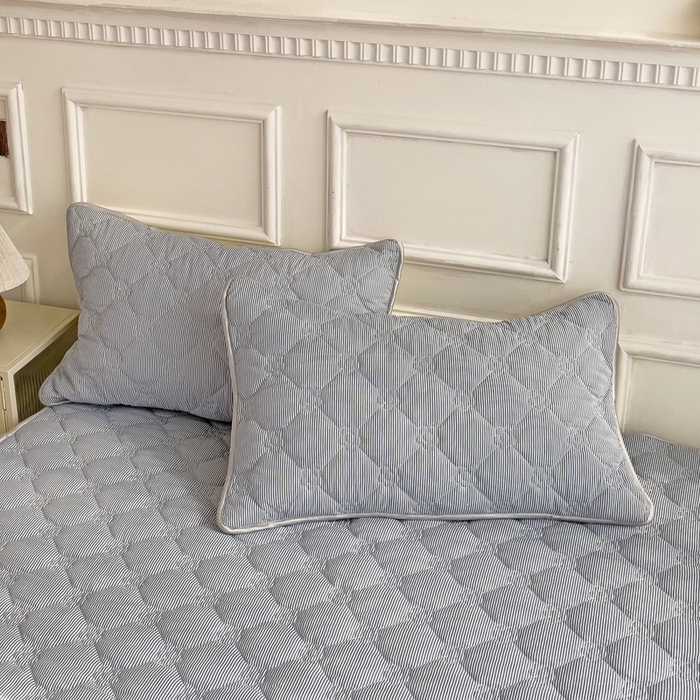 91家纺网 家纺一手货源 找家纺 纽缦家纺 2024云朵棉加厚加棉床垫 小蓝条