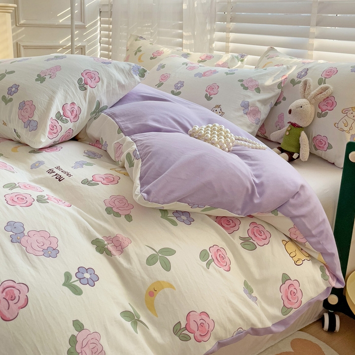 91家纺网 家纺一手货源 找家纺 纽缦家纺 2024水洗双层纱被套 半眠日记