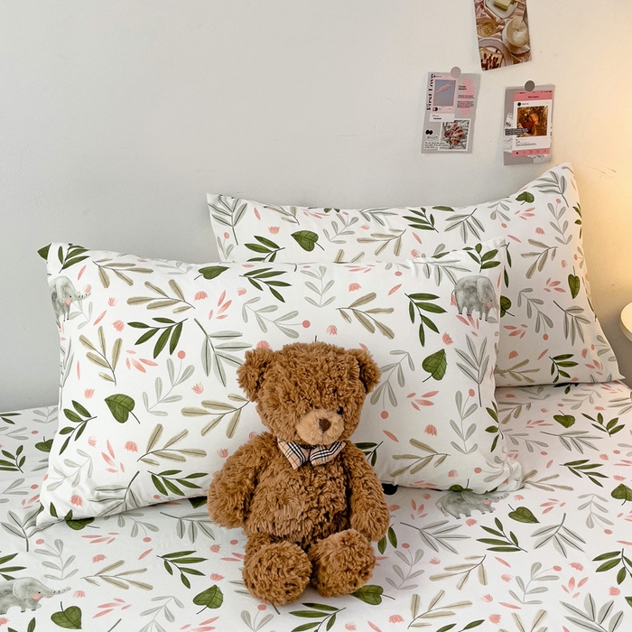 91家纺网 家纺一手货源 找家纺 纽缦家纺 2024水洗双层纱单床笠 香草薄荷