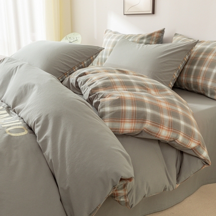 91家纺网 家纺一手货源 找家纺 （总）寐眠 2024新款全棉水洗棉刺绣四件套