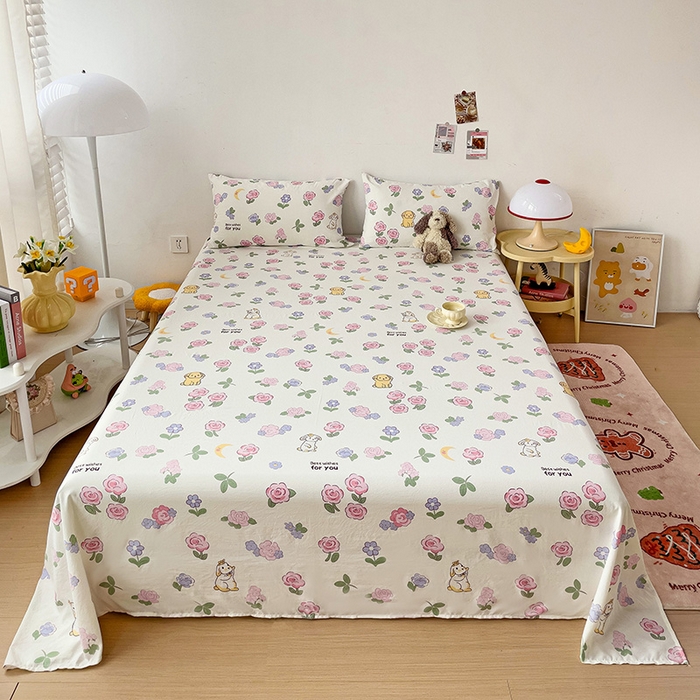 91家纺网 家纺一手货源 找家纺 纽缦家纺 2024水洗双层纱床单 半眠日记