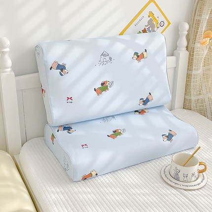 91家纺网 家纺一手货源 找家纺 良佐生活2024新款60s儿童乳胶枕套 富贵狗