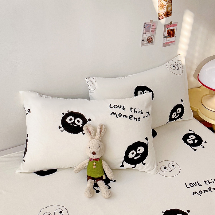 91家纺网 家纺一手货源 找家纺 纽缦家纺 2024水洗双层纱床单 小黑球