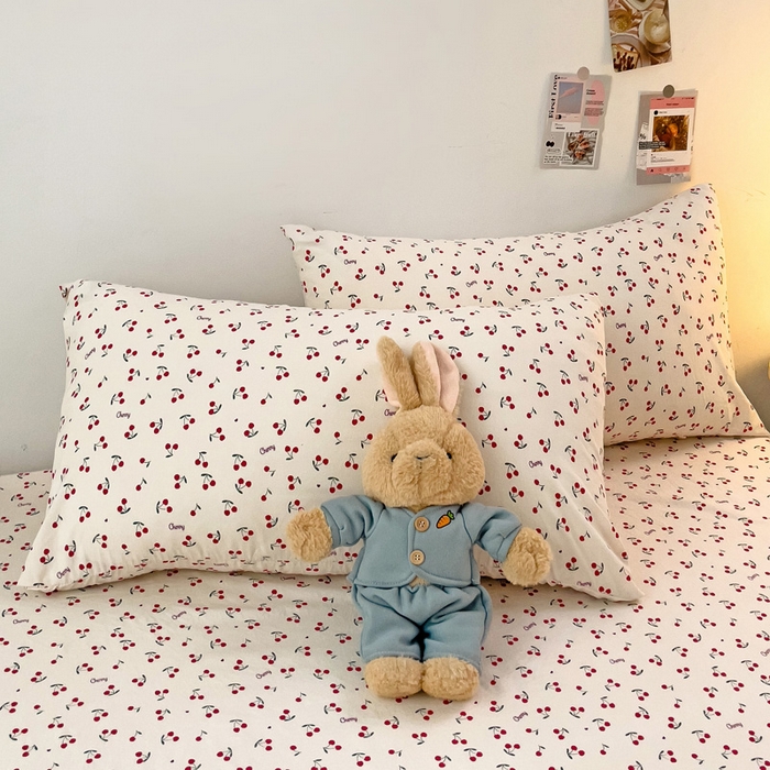 91家纺网 家纺一手货源 找家纺 纽缦家纺 2024水洗双层纱单床笠 遇见米