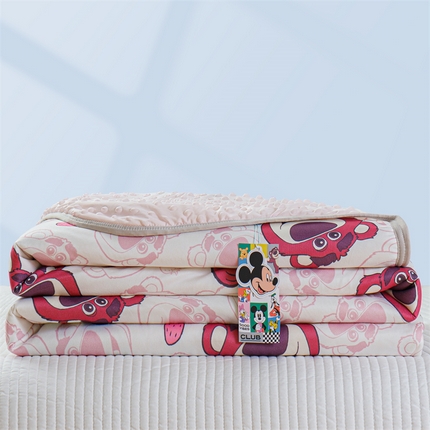 91家纺网 家纺一手货源 找家纺 2024新款A类针织棉凉豆豆夏被夏凉被空调被-迪士尼系列 草莓熊