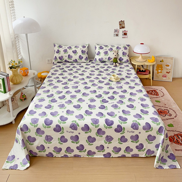 91家纺网 家纺一手货源 找家纺 纽缦家纺 2024水洗双层纱床单 南岛小镇