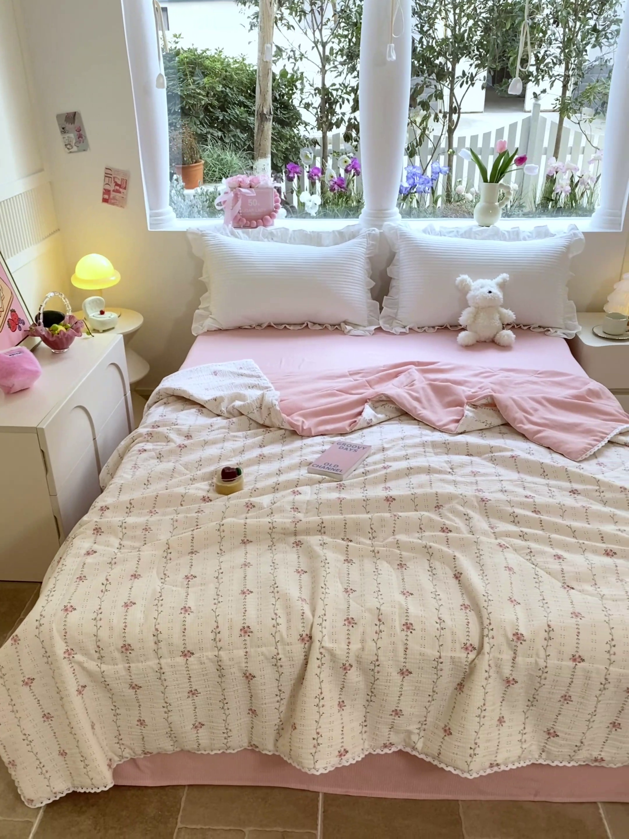 91家纺网 家纺一手货源 找家纺 慕澄家纺 2024新款时尚印花泡泡棉花边夏被夏凉被空调被 夏被-沐歌