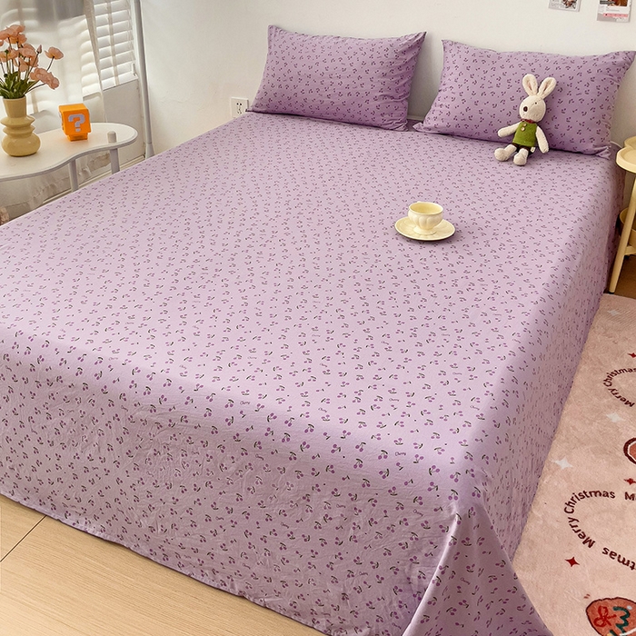 91家纺网 家纺一手货源 找家纺 纽缦家纺 2024水洗双层纱床单 遇见紫