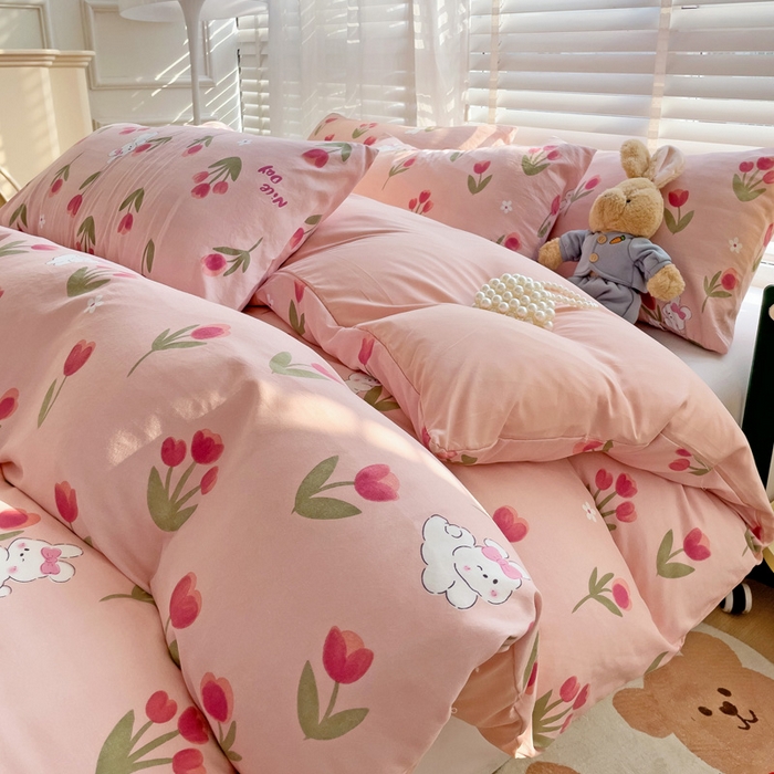 91家纺网 家纺一手货源 找家纺 纽缦家纺 2024水洗双层纱被套 甜茶日记