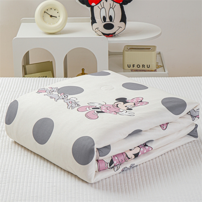 91家纺网 家纺一手货源 找家纺 2024新款A类针织棉凉豆豆夏被夏凉被空调被-迪士尼系列 米妮