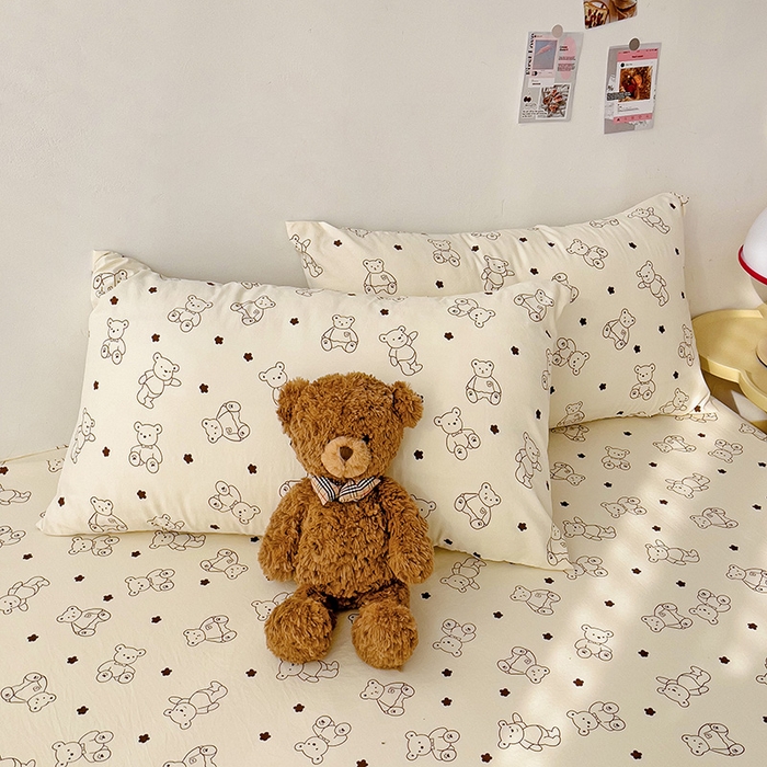 91家纺网 家纺一手货源 找家纺 纽缦家纺 2024水洗双层纱床单 小熊院长