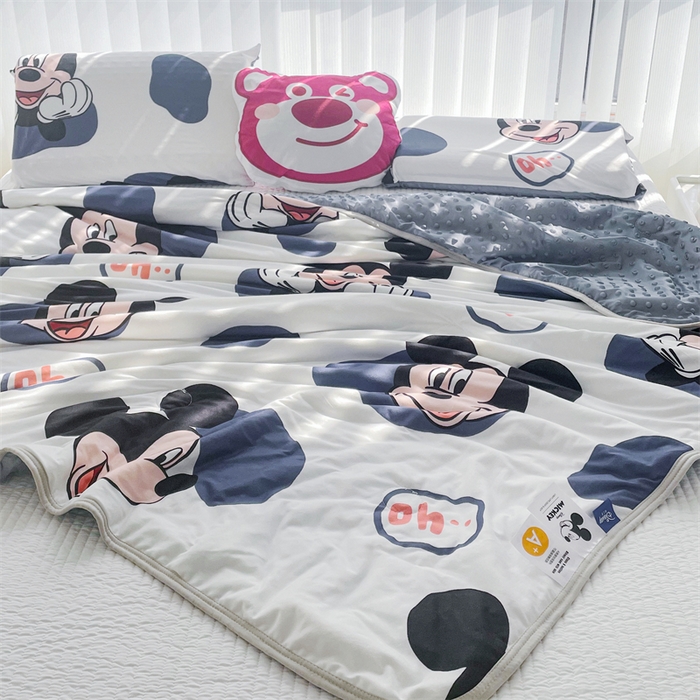 91家纺网 家纺一手货源 找家纺 2024新款A类针织棉凉豆豆夏被夏凉被空调被-迪士尼系列 经典米奇
