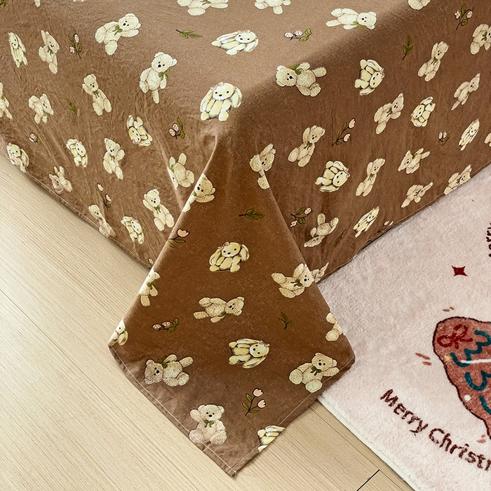 91家纺网 家纺一手货源 找家纺 纽缦家纺 2024水洗双层纱床单 捉迷藏