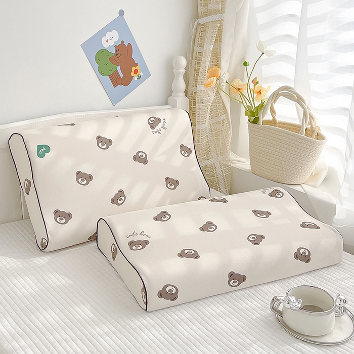 91家纺网 家纺一手货源 找家纺 良佐生活2024新款60s儿童乳胶枕套 小熊宝贝