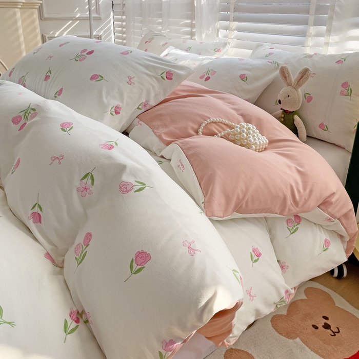 91家纺网 家纺一手货源 找家纺 纽缦家纺 2024水洗双层纱被套 天酥少女