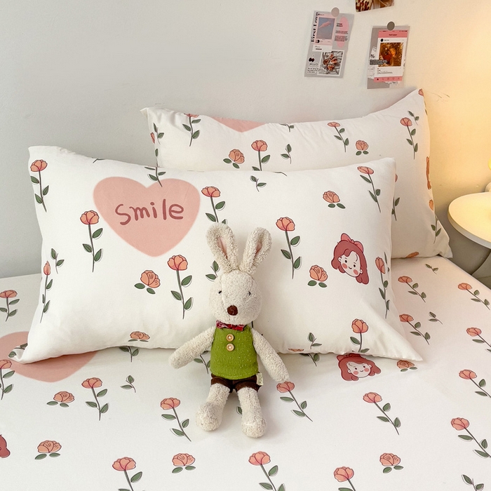 91家纺网 家纺一手货源 找家纺 纽缦家纺 2024水洗双层纱单床笠 日记小姐