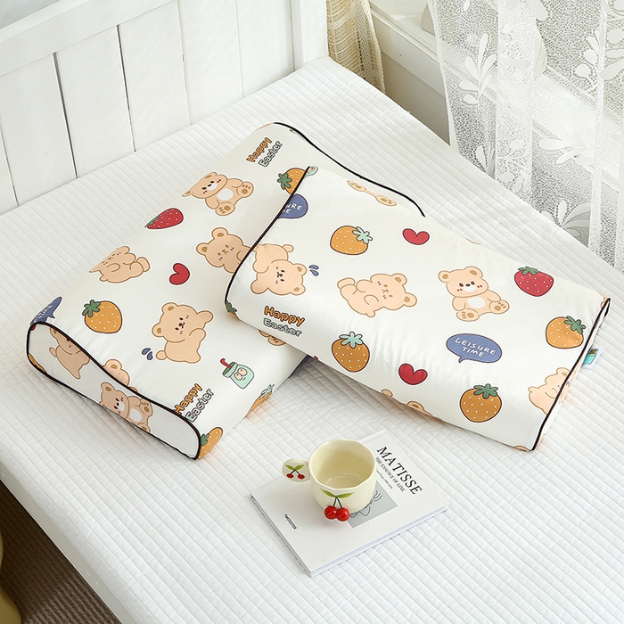 91家纺网 家纺一手货源 找家纺 良佐生活2024新款60s儿童乳胶枕套 草莓熊