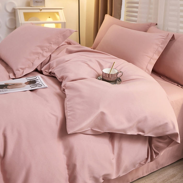 91家纺网 家纺一手货源 找家纺 （总）丝涟家居 2025新款纯色亲肤棉磨毛四件套