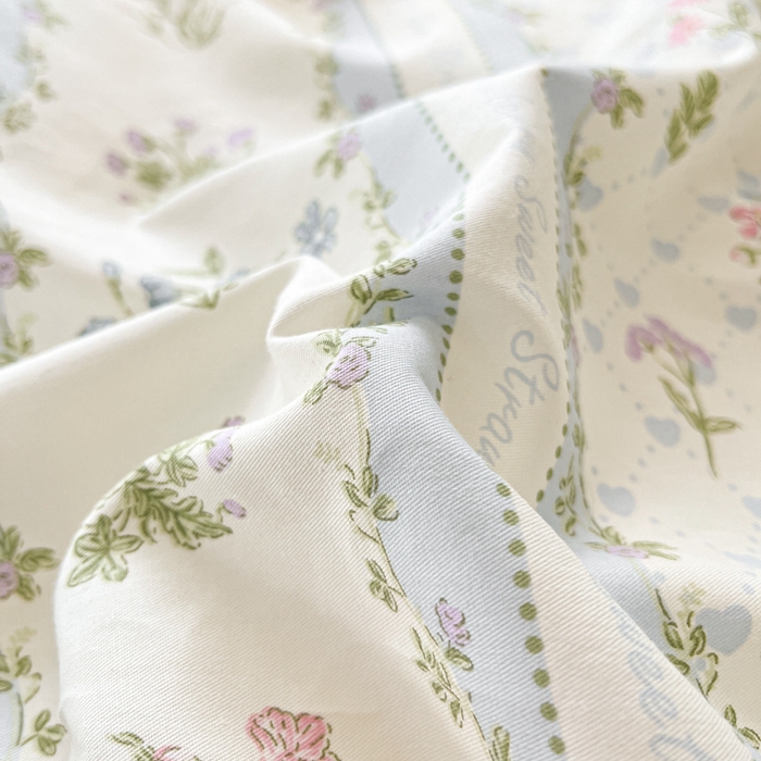 91家纺网 家纺一手货源 找家纺 川悦生活 2024爆款13372全棉卡通小清新四件套三件套 春物