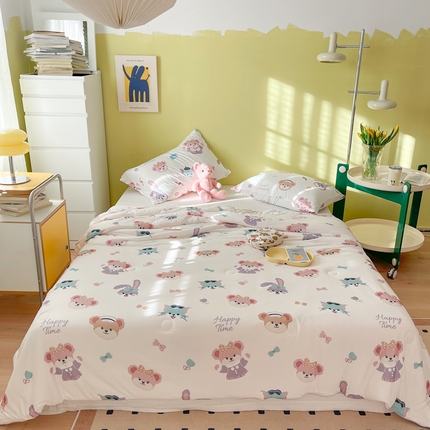 91家纺网 家纺一手货源 找家纺 （总） 暖生活 2025新款牛奶针织棉大豆夏被（长期款）