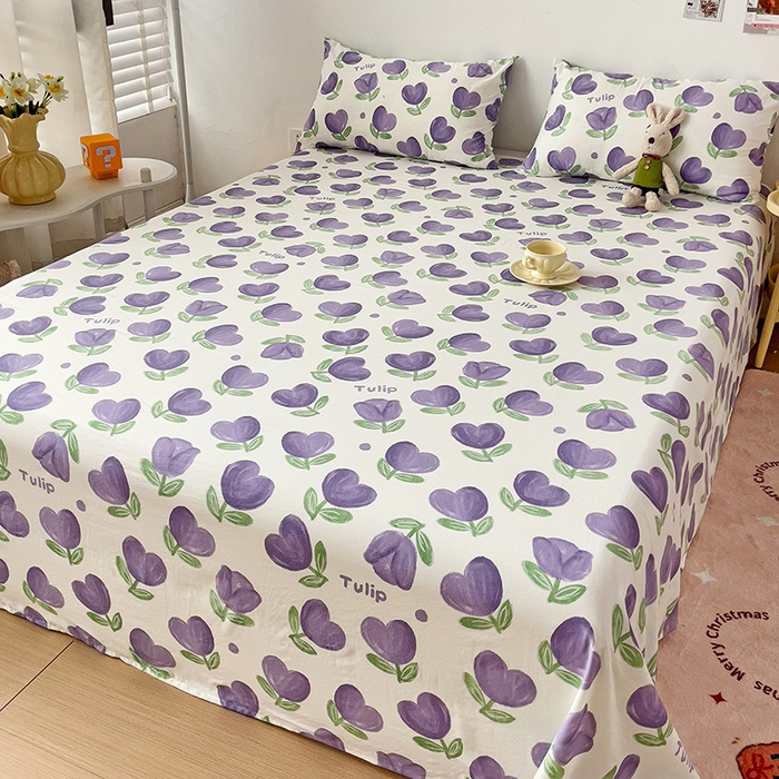 91家纺网 家纺一手货源 找家纺 纽缦家纺 2024水洗双层纱床单 南岛小镇