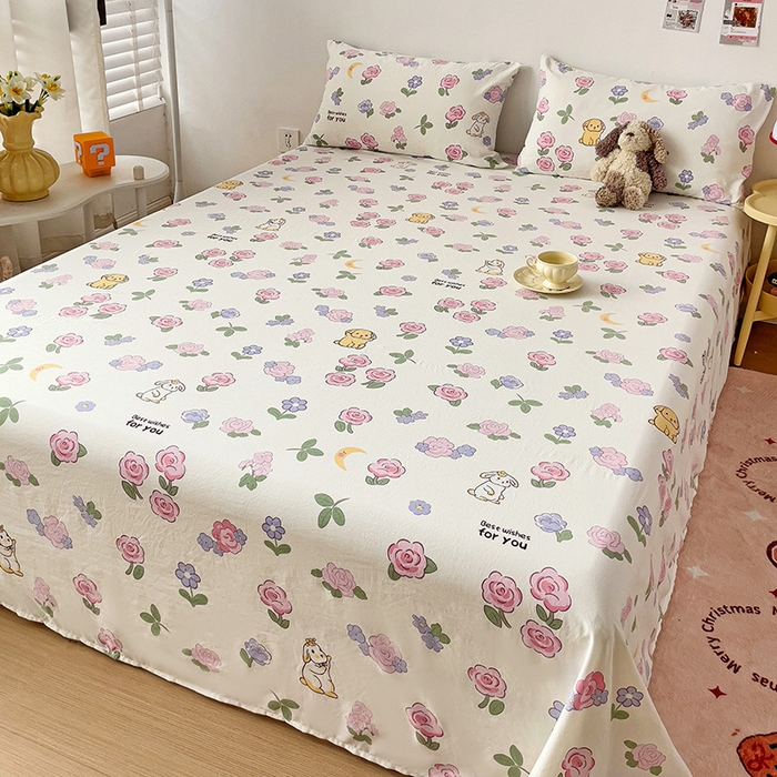 91家纺网 家纺一手货源 找家纺 纽缦家纺 2024水洗双层纱床单 半眠日记