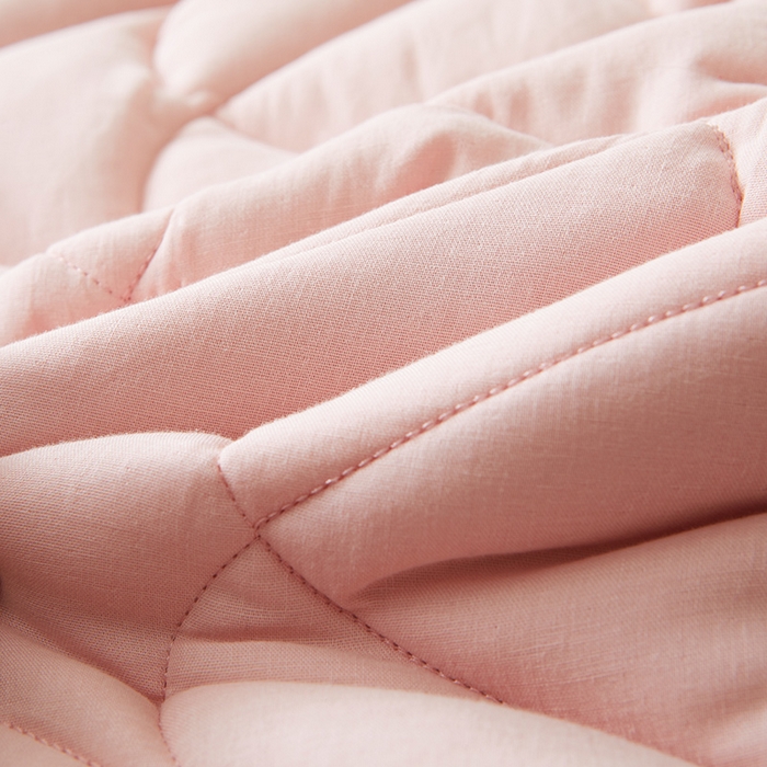 91家纺网 家纺一手货源 找家纺 3C 2024新款全棉双层纱大豆床笠 晚香玉