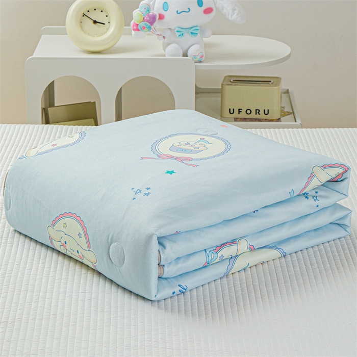 91家纺网 家纺一手货源 找家纺 米米儿家纺 2024新款A类针织棉凉豆豆夏被夏凉被空调被-三丽鸥系列 镜子-玉桂狗