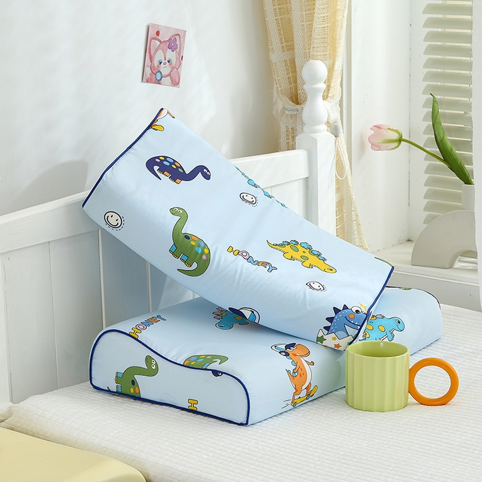 91家纺网 家纺一手货源 找家纺 良佐生活2024新款60s儿童乳胶枕套 快乐恐龙