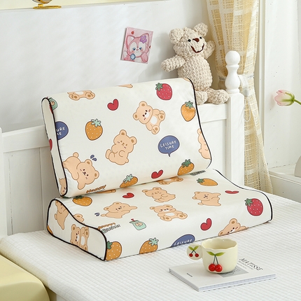 91家纺网 家纺一手货源 找家纺 良佐生活2024新款60s儿童乳胶枕套 草莓熊