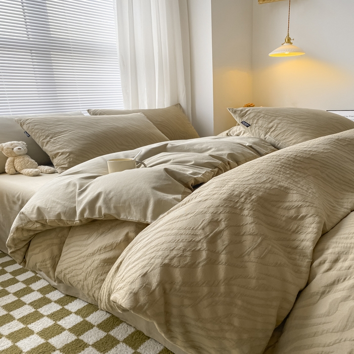 91家纺网 家纺一手货源 找家纺 宜代光年 2024新款60s水洗棉提花系列 斑马纹