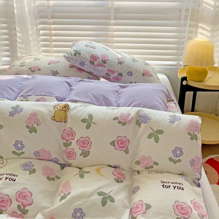 91家纺网 家纺一手货源 找家纺 纽缦家纺 2024水洗双层纱被套 半眠日记