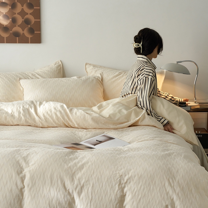 91家纺网 家纺一手货源 找家纺 宜代光年 2024新款60s水洗棉提花系列 威廉