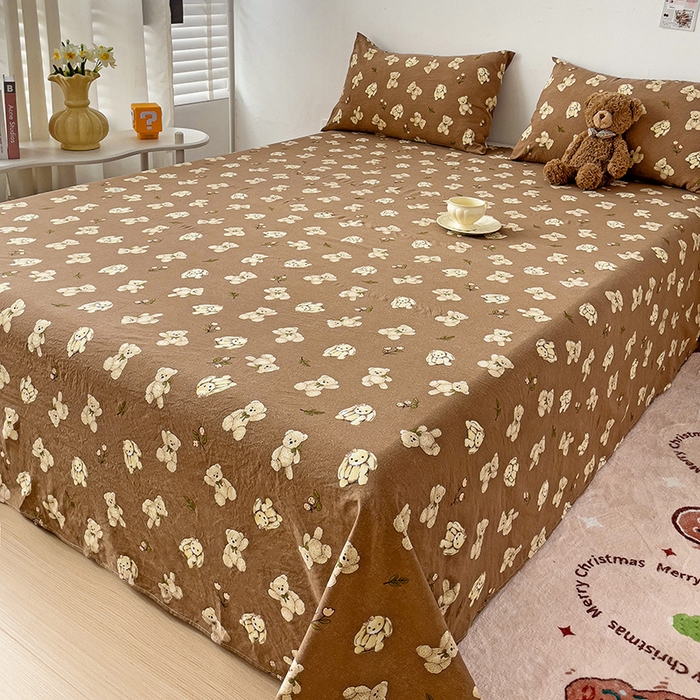 91家纺网 家纺一手货源 找家纺 纽缦家纺 2024水洗双层纱床单 捉迷藏