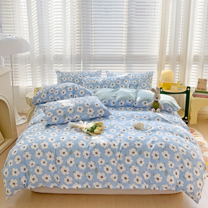 91家纺网 家纺一手货源 找家纺 纽缦家纺 2024水洗双层纱被套 旧岛望海