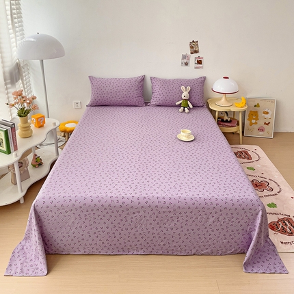 纽缦家纺 2024水洗双层纱床单 遇见紫
