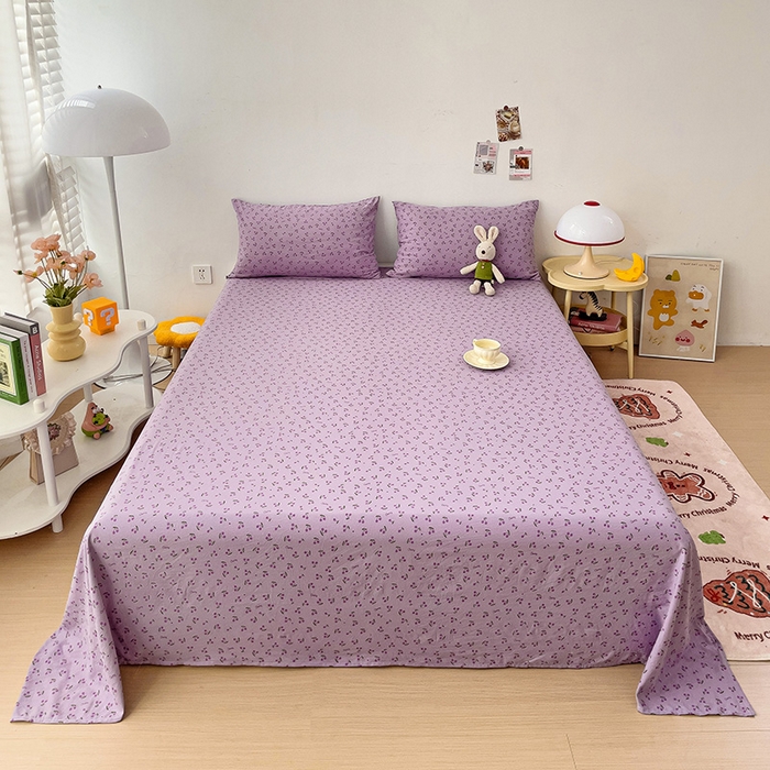 91家纺网 家纺一手货源 找家纺 纽缦家纺 2024水洗双层纱床单 遇见紫