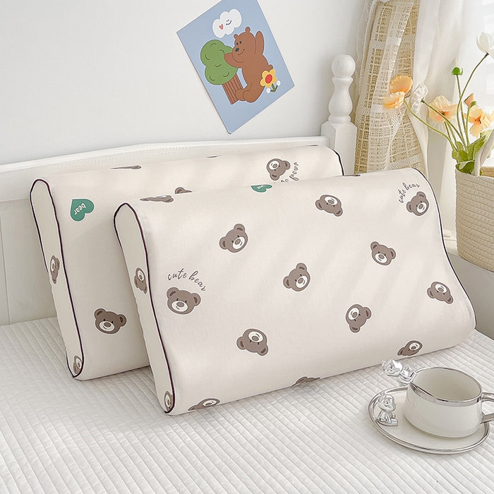 91家纺网 家纺一手货源 找家纺 良佐生活2024新款60s儿童乳胶枕套 小熊宝贝