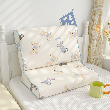 91家纺网 家纺一手货源 找家纺 良佐生活2024新款60s儿童乳胶枕套 可爱小兔