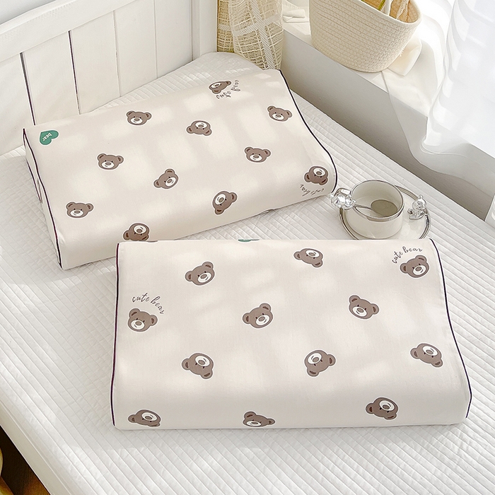 91家纺网 家纺一手货源 找家纺 良佐生活2024新款60s儿童乳胶枕套 小熊宝贝