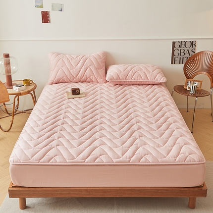 91家纺网 家纺一手货源 找家纺 （总）3C 2024新款全棉双层纱大豆床笠