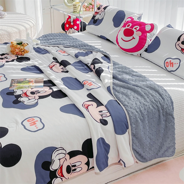 91家纺网 家纺一手货源 找家纺 2024新款A类针织棉凉豆豆夏被夏凉被空调被-迪士尼系列 经典米奇