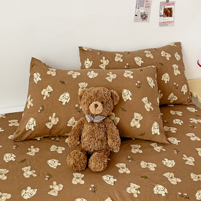 91家纺网 家纺一手货源 找家纺 纽缦家纺 2024水洗双层纱床单 捉迷藏